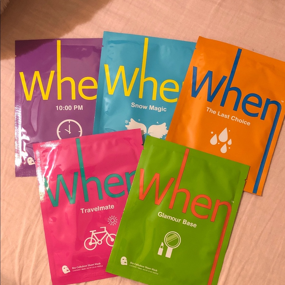 When Special Package Assorted White Face Masks - (15) NIB